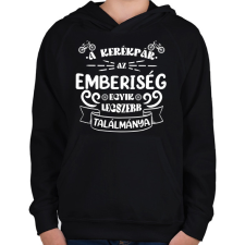 PRINTFASHION A kerékpár - Gyerek kapucnis pulóver - Fekete gyerek pulóver, kardigán