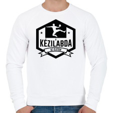 PRINTFASHION A kézilabda az életem - Férfi pulóver - Fehér férfi pulóver, kardigán