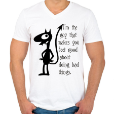 PRINTFASHION A kiábrándult királylány, Luci - Férfi V-nyakú póló - Fehér férfi póló