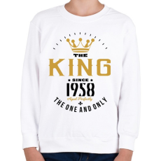 PRINTFASHION A király 1958-ban született - Gyerek pulóver - Fehér