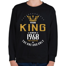 PRINTFASHION A király 1968-ban született - Gyerek pulóver - Fekete
