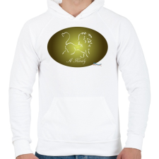 PRINTFASHION A Király - Férfi kapucnis pulóver - Fehér férfi pulóver, kardigán