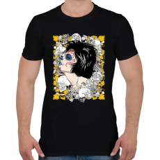 PRINTFASHION A királynő és a koponyák - Férfi póló - Fekete