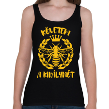 PRINTFASHION A királynő - Férfi - Női atléta - Fekete női trikó