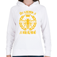 PRINTFASHION A királynő - Női - Női kapucnis pulóver - Fehér