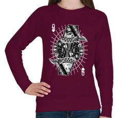 PRINTFASHION A királynő szerelme - Női pulóver - Bordó