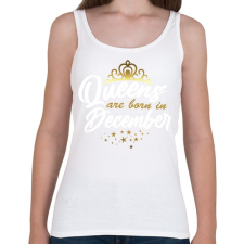 PRINTFASHION A királynők decemberben születtek - Női atléta - Fehér női trikó