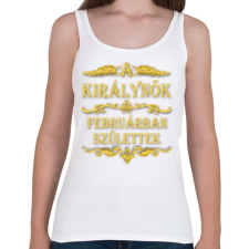 PRINTFASHION A királynők februárban születtek - Női atléta - Fehér női felső