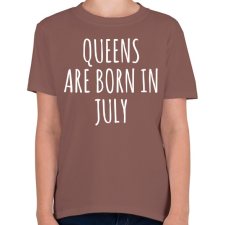 PRINTFASHION A királynők júliusban születnek - Gyerek póló - Mogyoróbarna gyerek póló