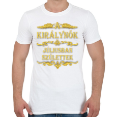 PRINTFASHION A királynők júliusban születtek - Férfi póló - Fehér