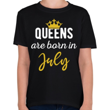 PRINTFASHION A királynők júliusban születtek - Gyerek póló - Fekete gyerek póló