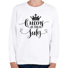 PRINTFASHION A királynők júliusban születtek - Gyerek pulóver - Fehér