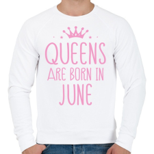 PRINTFASHION A királynők júniusban születnek - Férfi pulóver - Fehér férfi pulóver, kardigán
