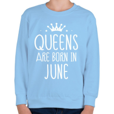 PRINTFASHION A királynők júniusban születnek - Gyerek pulóver - Világoskék gyerek pulóver, kardigán