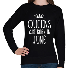 PRINTFASHION A királynők júniusban születnek - Női pulóver - Fekete női pulóver, kardigán