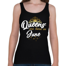 PRINTFASHION A királynők júniusban születtek - Női atléta - Fekete