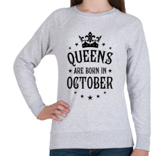 PRINTFASHION A királynők októberben születnek - Női pulóver - Sport szürke női pulóver, kardigán