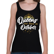 PRINTFASHION A királynők októberben születtek - Női atléta - Fekete