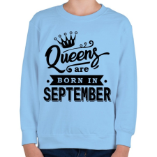 PRINTFASHION A királynők szeptemberben születnek - Gyerek pulóver - Világoskék gyerek pulóver, kardigán