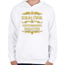 PRINTFASHION A királynők szeptemberben születtek - Gyerek kapucnis pulóver - Fehér gyerek pulóver, kardigán