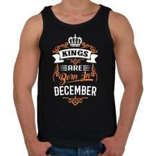 PRINTFASHION A királyok decemberben születnek - Férfi atléta - Fekete gyógyhatású készítmény