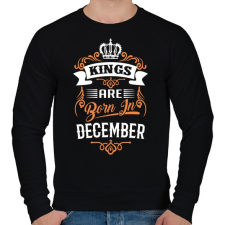 PRINTFASHION A királyok decemberben születnek - Férfi pulóver - Fekete férfi pulóver, kardigán