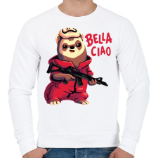 PRINTFASHION A kis lázadó - La casa de papel - Férfi pulóver - Fehér férfi pulóver, kardigán