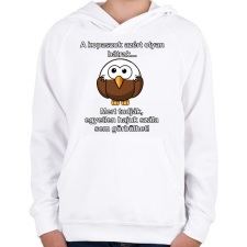 PRINTFASHION A kopaszok bátrak... - Gyerek kapucnis pulóver - Fehér gyerek pulóver, kardigán