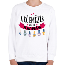 PRINTFASHION A körmözés az én terápiám - Gyerek pulóver - Fehér gyerek pulóver, kardigán