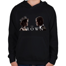 PRINTFASHION A korona - Gyerek kapucnis pulóver - Fekete gyerek pulóver, kardigán