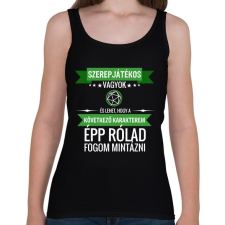 PRINTFASHION A következő karakterem te leszel (játékos) - Női atléta - Fekete női trikó