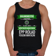 PRINTFASHION A következő karakterem te leszel (KM) - Férfi atléta - Fekete atléta, trikó