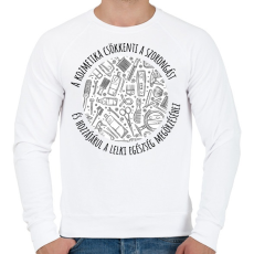 PRINTFASHION A kozmetika csökkenti a szorongást - Férfi pulóver - Fehér