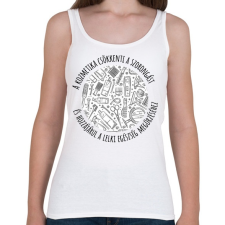 PRINTFASHION A kozmetika csökkenti a szorongást - Női atléta - Fehér női trikó