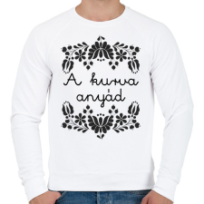 PRINTFASHION A kurva anyád - Férfi pulóver - Fehér férfi pulóver, kardigán