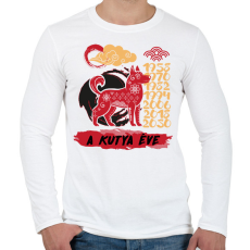 PRINTFASHION A kutya éve - Férfi hosszú ujjú póló - Fehér