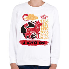 PRINTFASHION A kutya éve - Gyerek pulóver - Fehér
