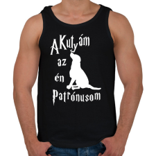 PRINTFASHION A Kutyám az én Patrónusom - Férfi atléta - Fekete atléta, trikó