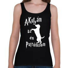 PRINTFASHION A Kutyám az én Patrónusom - Női atléta - Fekete