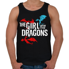 PRINTFASHION A lány és a sárkányok - Férfi atléta - Fekete atléta, trikó