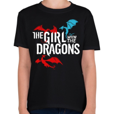 PRINTFASHION A lány és a sárkányok - Gyerek póló - Fekete gyerek póló
