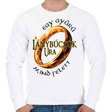 PRINTFASHION A Lánybúcsúk Ura, egy gyűrű mind felett! - Férfi pulóver - Fehér férfi pulóver, kardigán