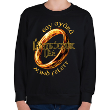 PRINTFASHION A Lánybúcsúk Ura, egy gyűrű mind felett! - Gyerek pulóver - Fekete gyerek pulóver, kardigán