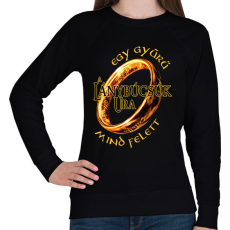 PRINTFASHION A Lánybúcsúk Ura, egy gyűrű mind felett! - Női pulóver - Fekete