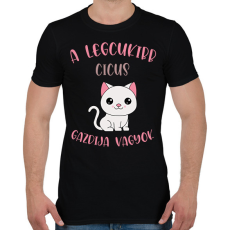 PRINTFASHION A legcukibb cicus gazdija - Férfi póló - Fekete