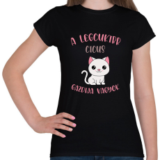 PRINTFASHION A legcukibb cicus gazdija - Női póló - Fekete