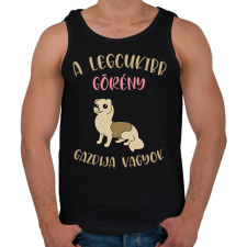 PRINTFASHION A legcukibb görény gazdija - Férfi atléta - Fekete atléta, trikó