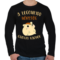 PRINTFASHION A legcukibb hörcsög gazdija - Férfi hosszú ujjú póló - Fekete