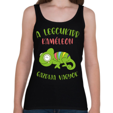 PRINTFASHION A legcukibb kaméleon gazdija - Női atléta - Fekete