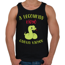 PRINTFASHION A legcukibb kígyó gazdija - Férfi atléta - Fekete atléta, trikó